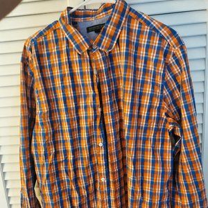 Banana Republic Soft wash Long Sleve shirt orange and Blue